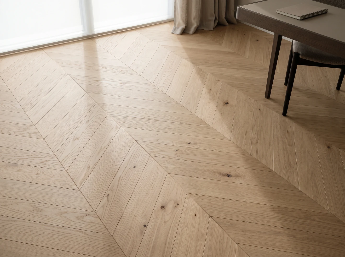 Illustrative interior — 45° chevron, Elegance