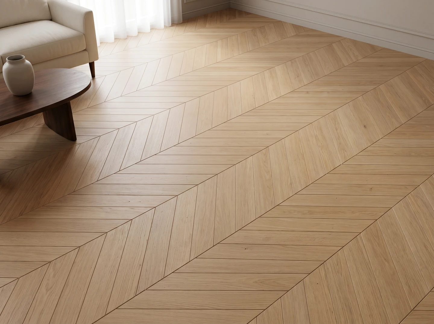 Illustrative interior — 45° chevron, Exclusive
